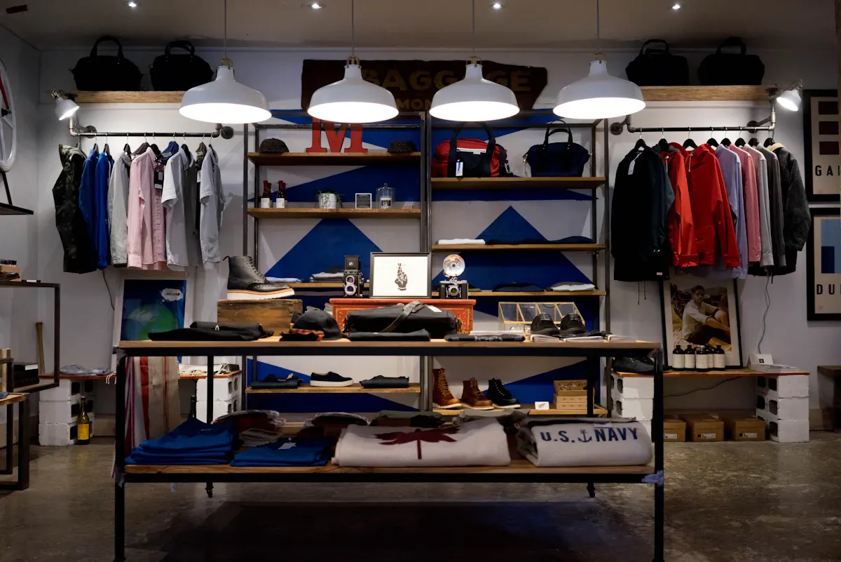 Retail clothing store interior